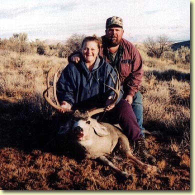 Toni and David with Toni's Buck